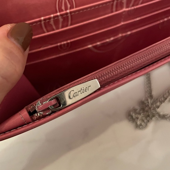 Cartier Pink Patent Leather Happy Birthday Wallet - Picture 1 of 6